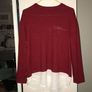 long-sleeved shirt HIGH LOW CLASSY BLOUSE